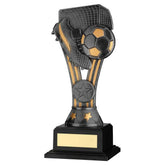 PEWTER/GOLD PLASTIC 'WEMBLEY' FIGURE ON BASE (1in CEN) - 7.5in